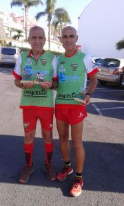 Justo y José Mesa en la vertical del Sauzal